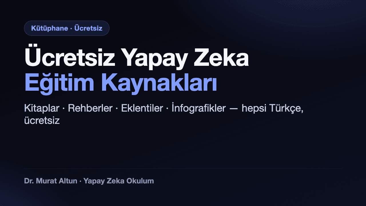 Ücretsiz Yapay Zeka Eğitim Kaynakları: Kitaplar, Rehberler ve Araçlar