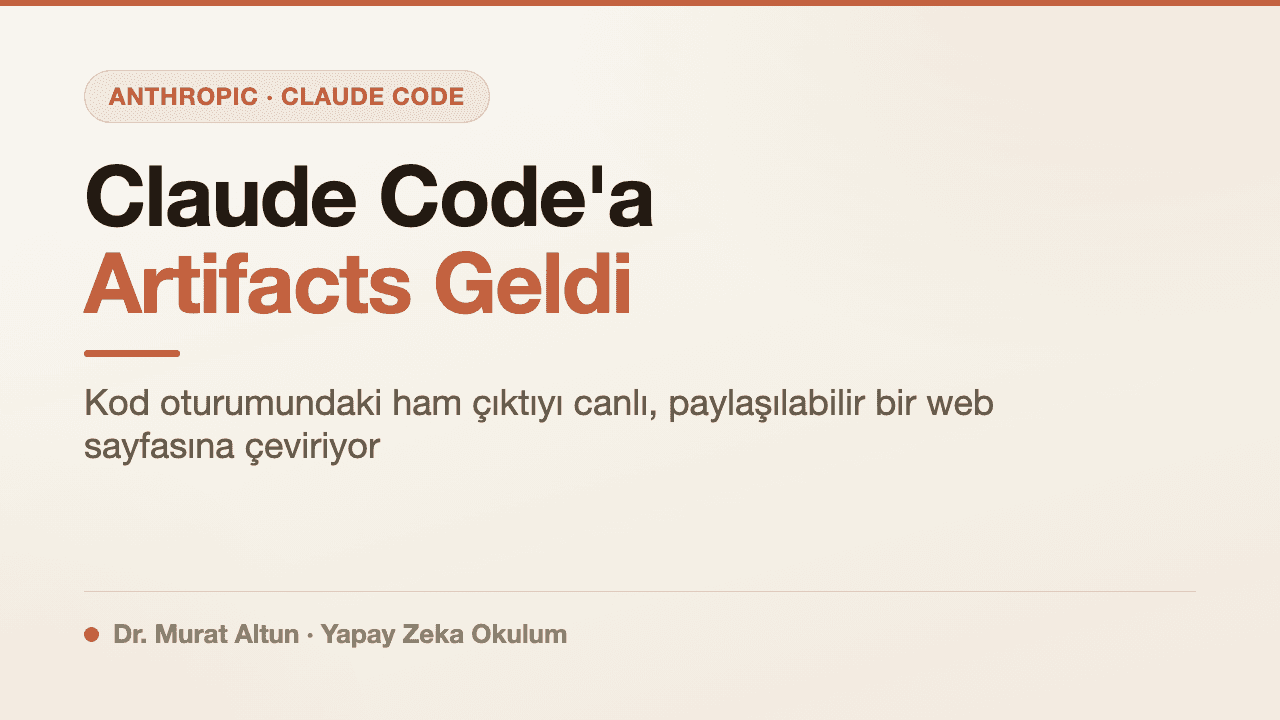 Claude Code Artifacts Nedir? Canlı, Paylaşılabilir Kod Sayfaları